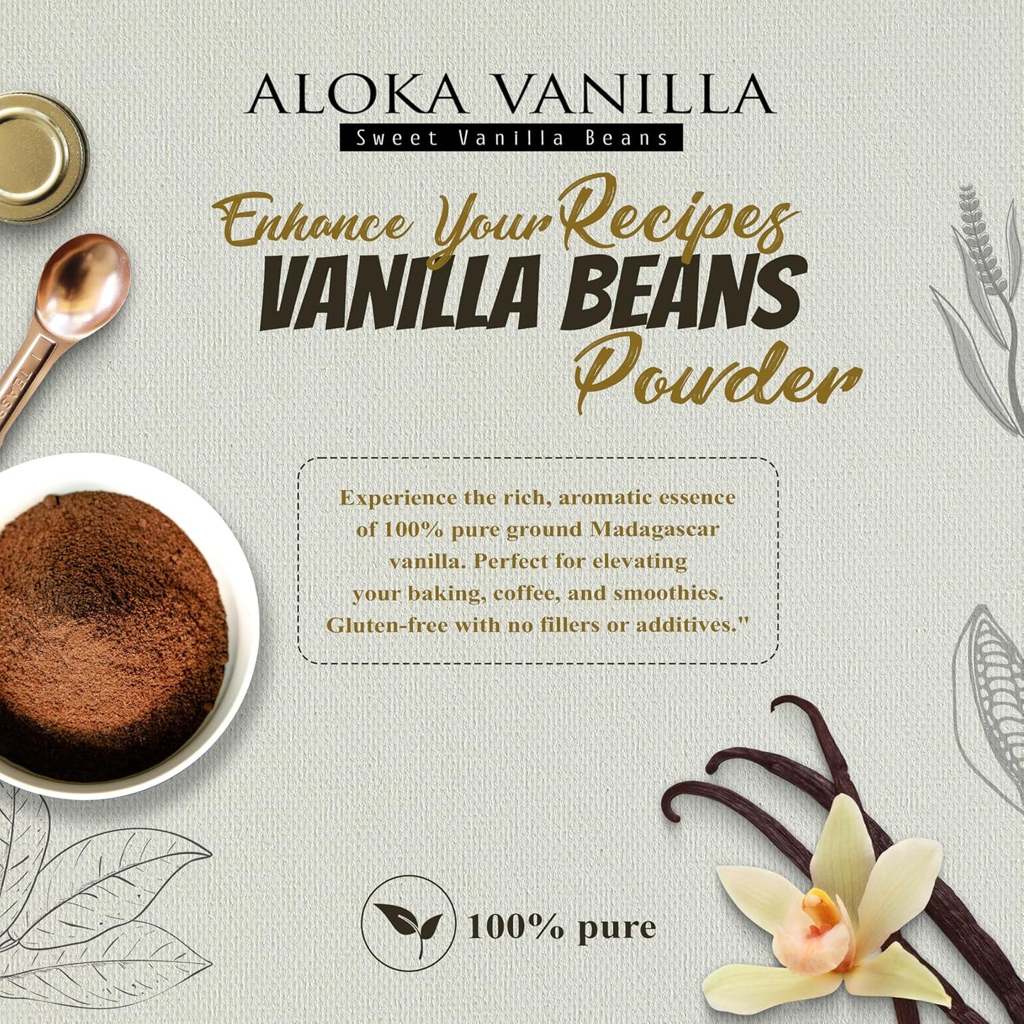 Organic Madagascar Vanilla Powder